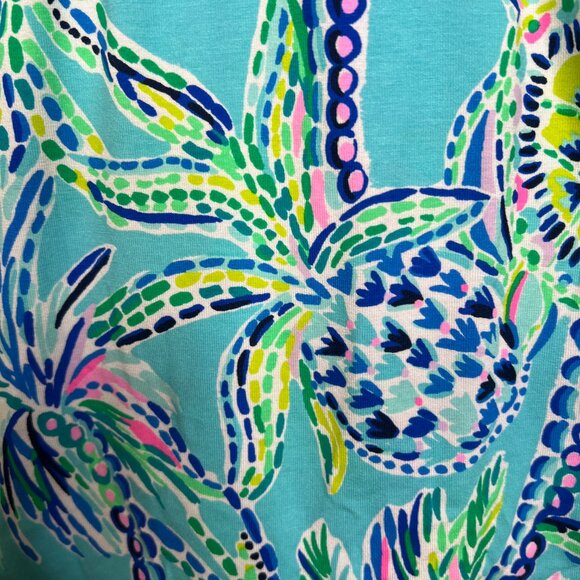 Lilly Pulitzer Gianni Skort Romper Bermuda Blue Turtle Sz Small Resort Vacation - Picture 8 of 17